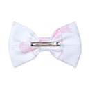 Rosslyn Bow & Stripe Hairclip - Bright White