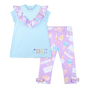 Scarlett Ice Cream Print Legging Set - Soft Blue