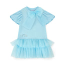 Sparkle Tulle Frill Dress - Soft Blue