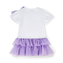 Sparkle Tulle Frill Dress - Bright White & Lilac