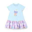 Sutton Contrast Ice Cream Dress - Soft Blue