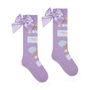 Sandra Ice Cream Knee High Socks - Lilac Dreams