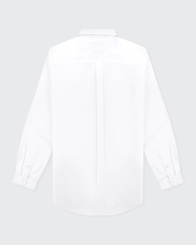 Long Sleeve Oxford Shirt - White