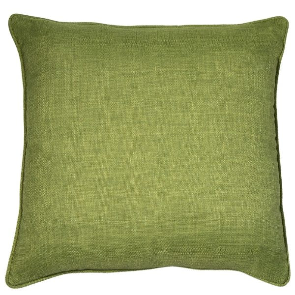 Faux Piped Green Cushion 45x45cm