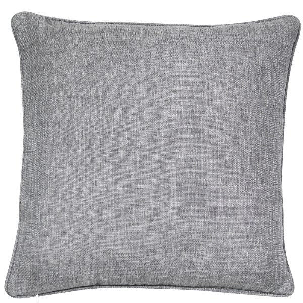 Faux Piped Silver Cushion 45x45cm