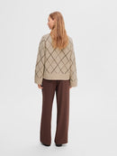 Aril High Neck Jumper - Birch/java
