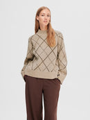 Aril High Neck Jumper - Birch/java