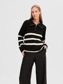 Bloomie 1/2 Zip Jumper - Black/snow White