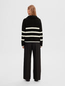 Bloomie 1/2 Zip Jumper - Black/snow White