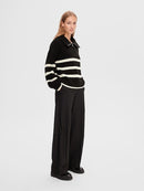 Bloomie 1/2 Zip Jumper - Black/snow White
