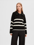 Bloomie 1/2 Zip Jumper - Black/snow White