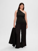 Lura One Shoulder Top - Black Lurex