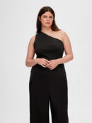 Lura One Shoulder Top - Black Lurex