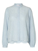 Tatiana Embroidered Shirt - Cashmere Blue