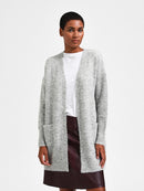 Lulu Long Cardigan - Light Grey Melange