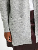 Lulu Long Cardigan - Light Grey Melange