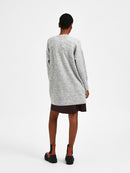 Lulu Long Cardigan - Light Grey Melange