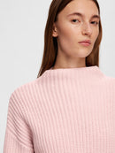 Selma High Neck Jumper - Cradle Pink