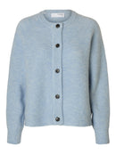 Lulu Knit Short Cardigan - Cashmere Blue Melange