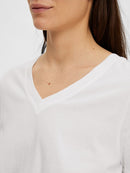 Essential V Neck T-Shirt - White