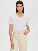 Essential V Neck T-Shirt - White