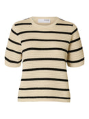 Vinna Ss Structure Knit - Birch Black