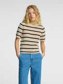 Vinna Ss Structure Knit - Birch Black