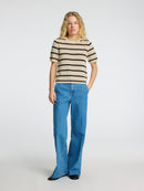 Vinna Ss Structure Knit - Birch Black