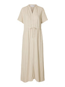 Viva-Damina Ss Ankle Dress - Sandshell