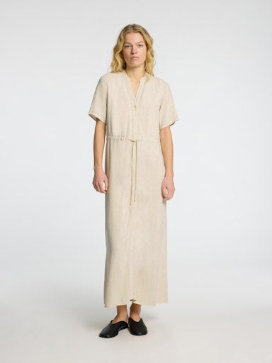 Viva-Damina Ss Ankle Dress - Sandshell