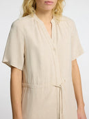 Viva-Damina Ss Ankle Dress - Sandshell