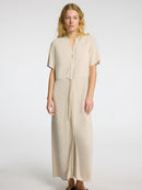 Viva-Damina Ss Ankle Dress - Sandshell
