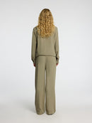 Viva-Gulia Long Linen Trousers - Vetiver