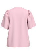Penelope Ruffle T-Shirt - Bleached Mauve