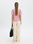 Penelope Ruffle T-Shirt - Bleached Mauve