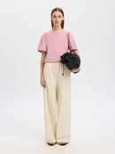 Penelope Ruffle T-Shirt - Bleached Mauve