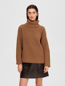 Sefika Roll Neck Jumper - Toasted Coconut