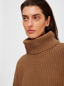 Sefika Roll Neck Jumper - Toasted Coconut