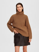 Sefika Roll Neck Jumper - Toasted Coconut