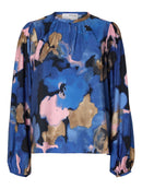 Mariette AOP Top - Dark Sapphire Print