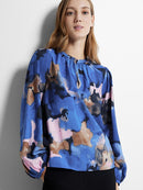 Mariette AOP Top - Dark Sapphire Print
