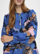 Mariette AOP Top - Dark Sapphire Print