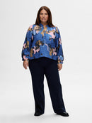 Mariette AOP Top - Dark Sapphire Print