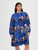Mariette AOP Dress - Dark Sapphire Print