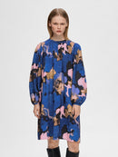 Mariette AOP Dress - Dark Sapphire Print