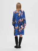 Mariette AOP Dress - Dark Sapphire Print