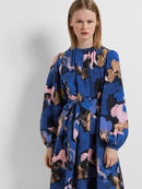 Mariette AOP Dress - Dark Sapphire Print
