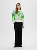 Lipka Round Neck Jumper - Birch/blue/green