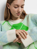 Lipka Round Neck Jumper - Birch/blue/green