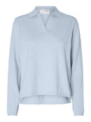 Berga Polo Neck Jumper - Cashmere Blue